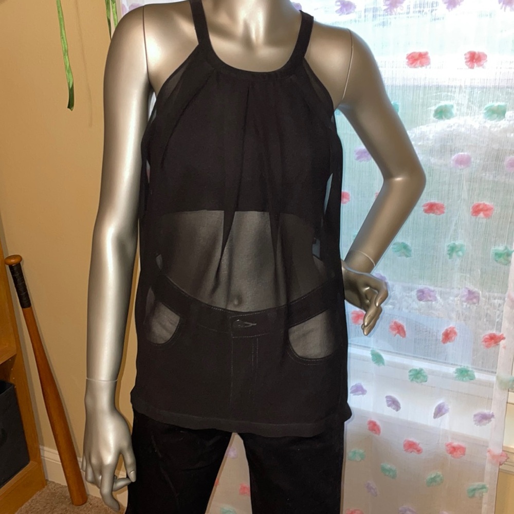 NWOT Dance & Marvel sheer top